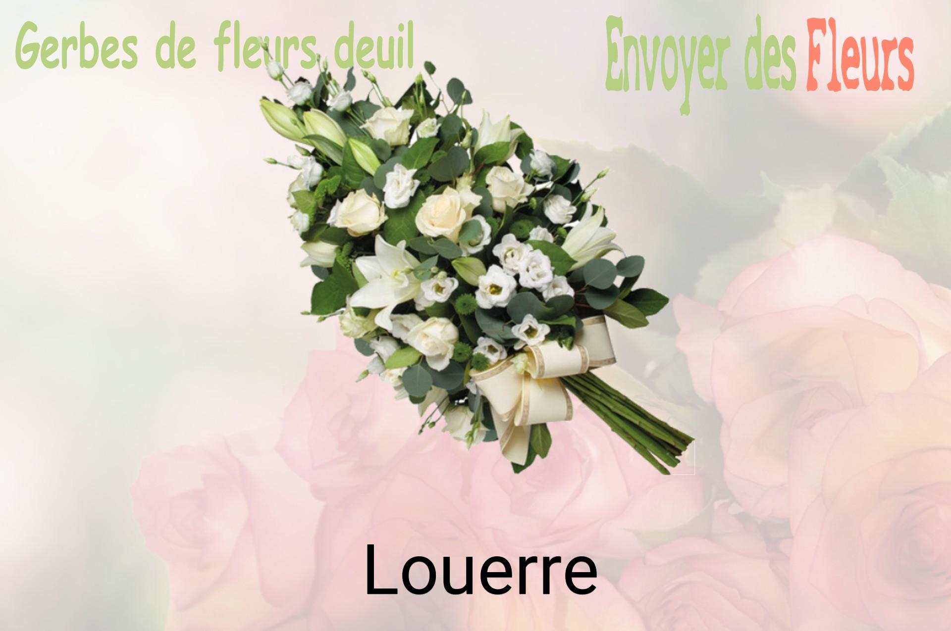 Gerbe de fleurs de deuil livrée à Louerre